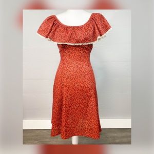 🪐Vintage Floral Off-Shoulder Dress🪐